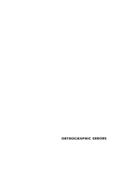 orthographic errors