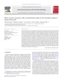 Effects of cow`s and goat`s milk as fermentation media on the