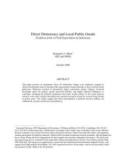 Direct Democracy and Local Public Goods