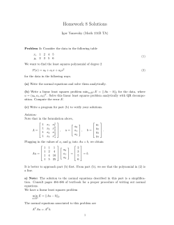 Homework 8 Solutions