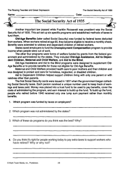 The Social Security Act of 1935