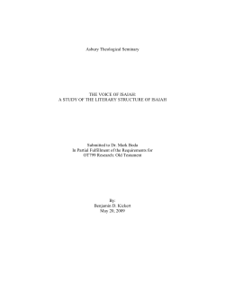 The Literary Structure of Isaiah