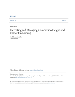 preventing and managing compassion fatigue and burnout in nursing