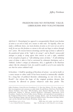 freedom has no intrinsic value: liberalism and