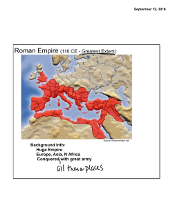 Roman Empire (116 CE - Greatest Extent)