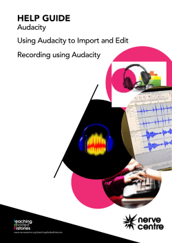 Using Audacity To Import-Edit-Record