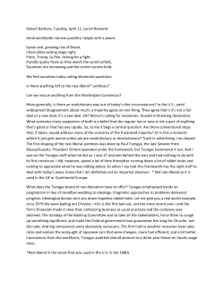 Robert Barbera, Tuesday, April 12, Lunch Remarks