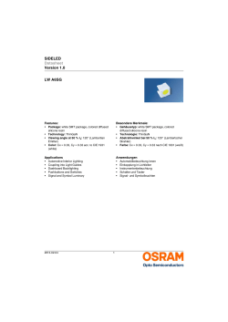 SIDELED Datasheet Version 1.0 LW A6SG