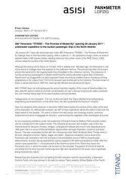 360° Panorama “TITANIC – The Promise of Modernity” opening 28