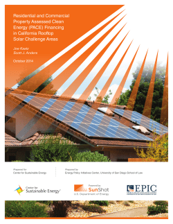 (PACE) Financing in California Rooftop Solar Challenge Areas