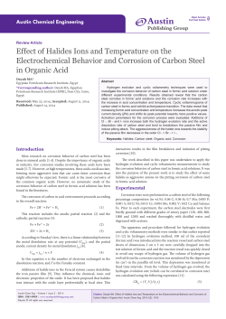 Effect of Halides Ions and Temperature on the Electrochemical