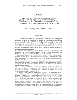 Controlling the Use of Power in the Shadows