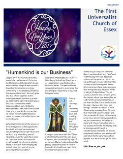 The First Universalist Church of Essex "Humankind is our Business"