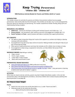 Keep Trying (Perseverance) - Reaching IN...Reaching OUT