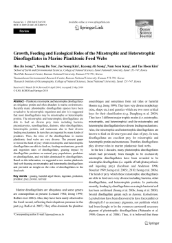 Growth, Feeding and Ecological Roles of the Mixotrophic and