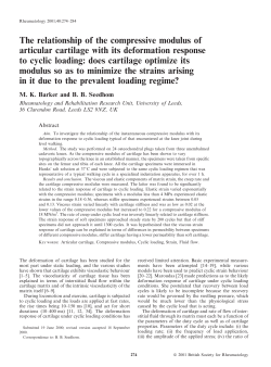 The relationship of the compressive modulus of articular cartilage