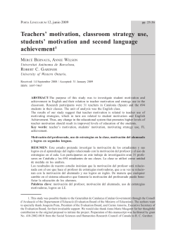 Teachers` motivation, classroom strategy use, students` motivation