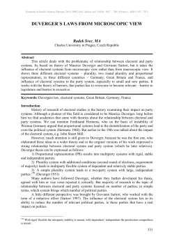 duverger&acute;s laws from microscopic view