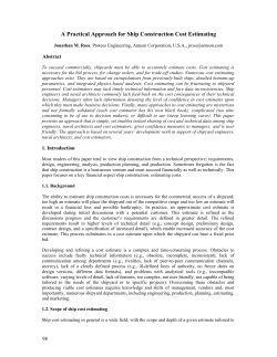 A Practical Approach for Ship Construction Cost Estimating