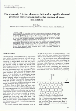 avalanches - International Glaciological Society