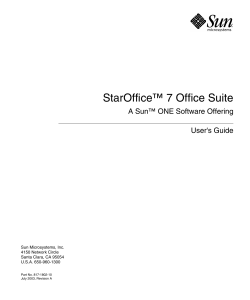 StarOffice&trade; 7 Office Suite