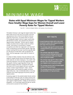 minimum wage - National Women`s Law Center