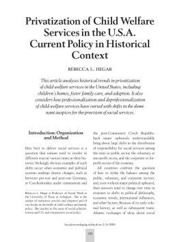 privatization 2005 - Socialvetenskaplig tidskrift