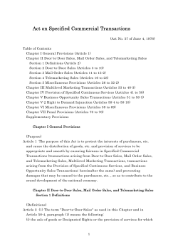 Act on Specified Commercial Transactions