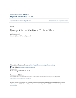 George Klir and the Great Chain of Ideas
