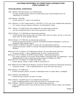 CDCR Custody Credits  - Central California Appellate Program
