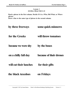 For Level 5 - Barton Reading