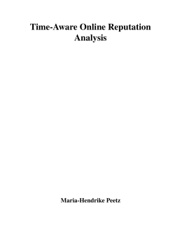 Time-Aware Online Reputation Analysis