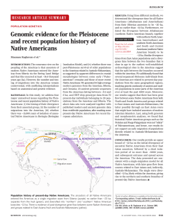 Genomic evidence for the Pleistocene and recent