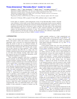 Three-dimensional &ldquo;Mercedes-Benz&rdquo; model for water