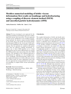 Meshless numerical modeling of brittle&ndash;viscous deformation: first