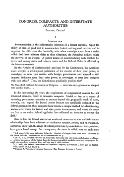 Congress, Compacts, and Interstate Authorities