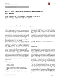 Locally rigid, vessel-based registration for laparoscopic liver surgery