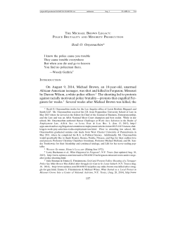 The Michael Brown Legacy: Police Brutality and