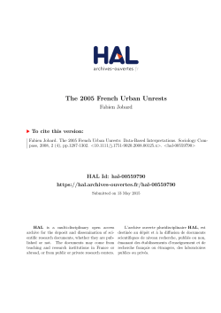 The 2005 French Urban Unrests