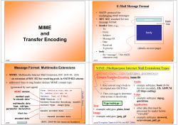 MIME and Transfer Encoding