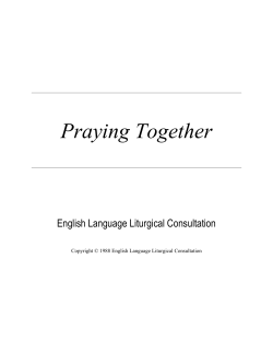 Praying Together - English Language Liturgical Consultation > Home