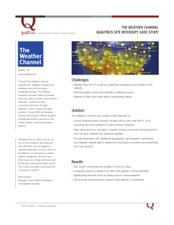 THE WEATHER CHANNEL QUALTRICS SITE INTERCEPT CASE