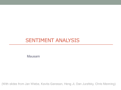 sentiment analysis
