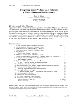 Computing Cross-Products and Rotations