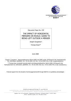 the impact of horizontal mergers on rivals: gains to