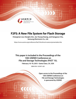 F2FS: A New File System for Flash Storage
