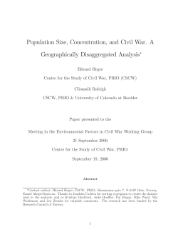 Population, Size, and Civil War. A Geographically Disaggregated