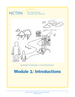 Module 1: Introductions - National Child Traumatic Stress Network