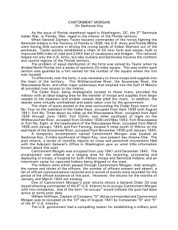 CANTONMENT MORGAN On Seahorse Key As the issue of Florida