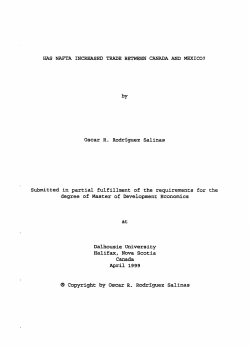 H M NAFTA INCREASED TRADE BETWEEN CANADA AND